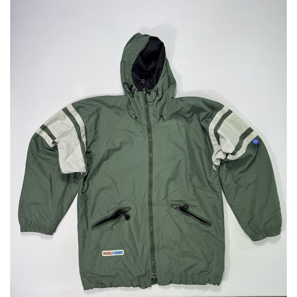 Helly Hansen Helly Stuff Hooded Windbreaker Jacket Men's Medium VTG Y2K Mountain